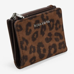 Billetero pequeño estampado leopardo