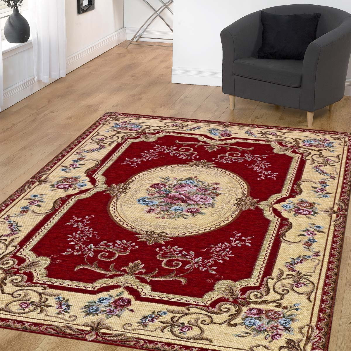 Tappeto Arredo Classico Rosso