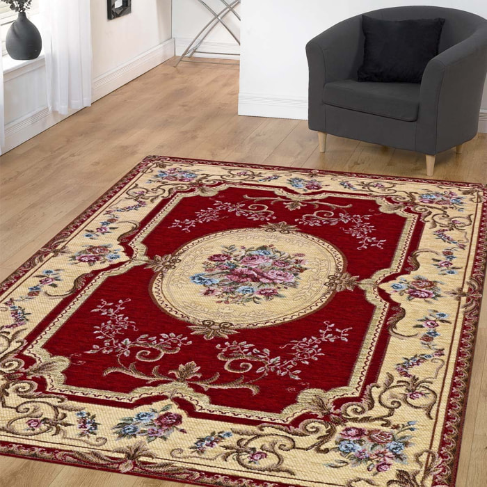 Tappeto Arredo Classico Rosso