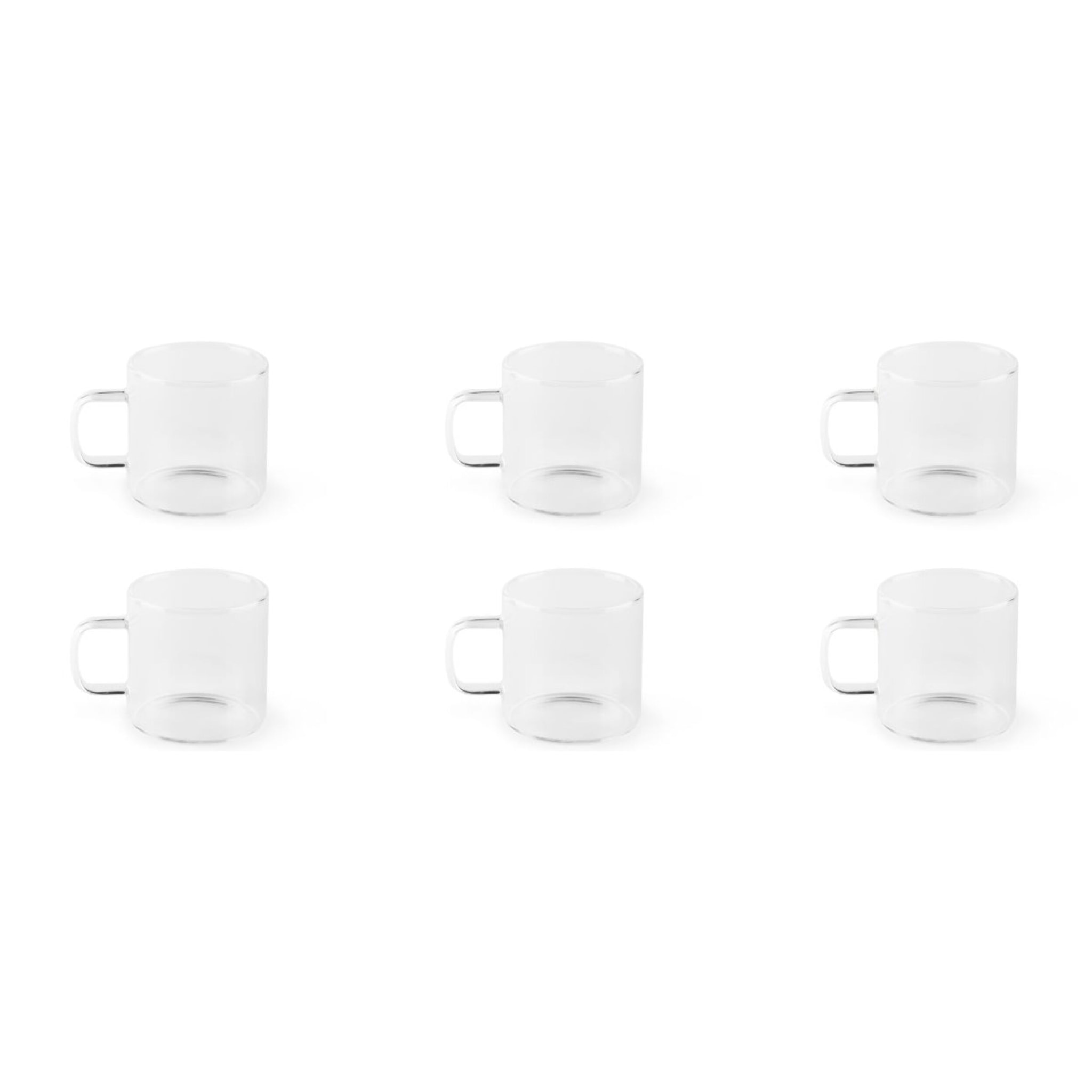 Set 6 Tazzine Caffè Excelsa – Essential, Vetro Trasparente