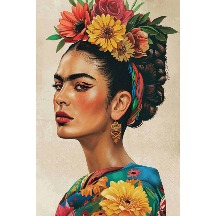 Tableau fleurs andalouse  Tableau plexiglas