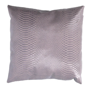 Cuscino in ecopelle grigio quadro cm38x38h38
