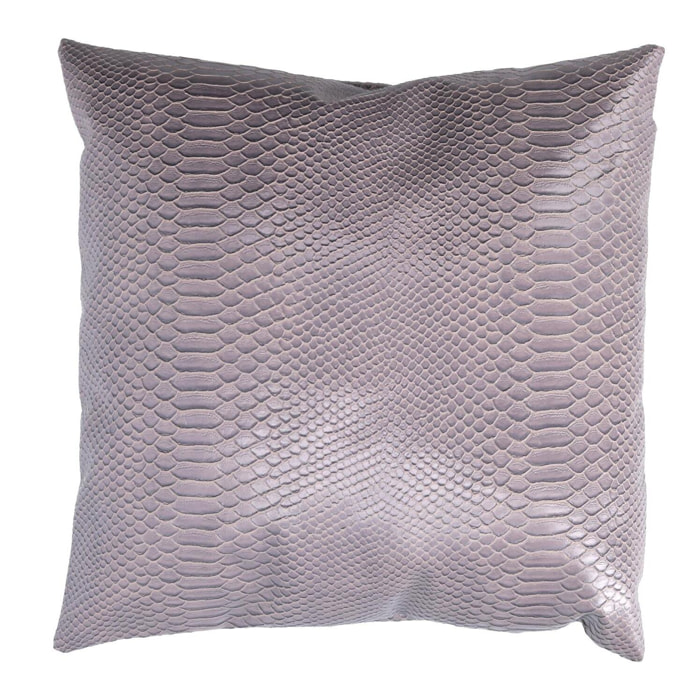 Cuscino in ecopelle grigio quadro cm38x38h38