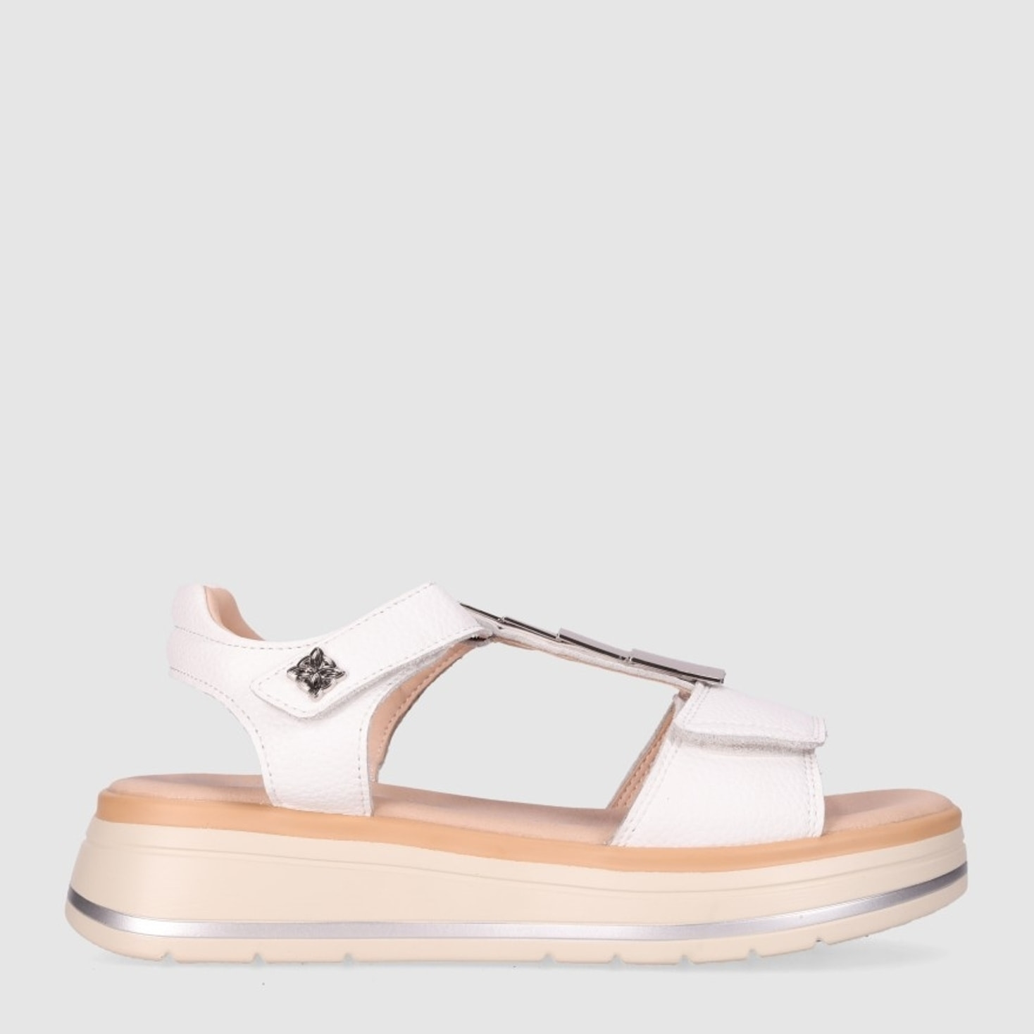 Sandalias de Piel - Blanco - Tacón: 5 cm