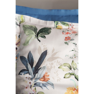 Parure housse de couette 240x220 cm et 2 taies d'oreiller 63x63cm satin de coton imprimé