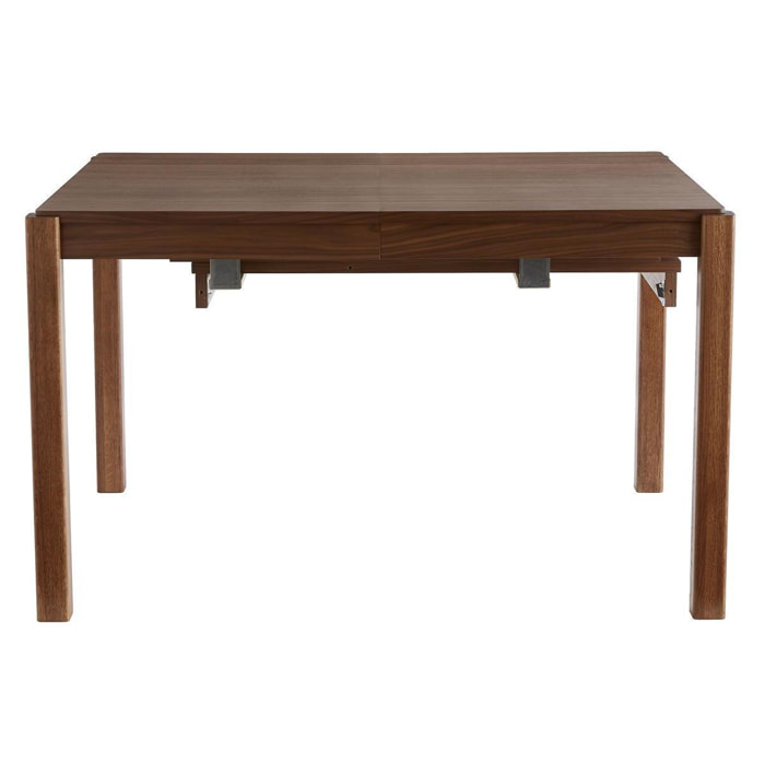 Table extensible rallonges intégrées rectangulaire en bois foncé noyer L125-238 cm AGALI