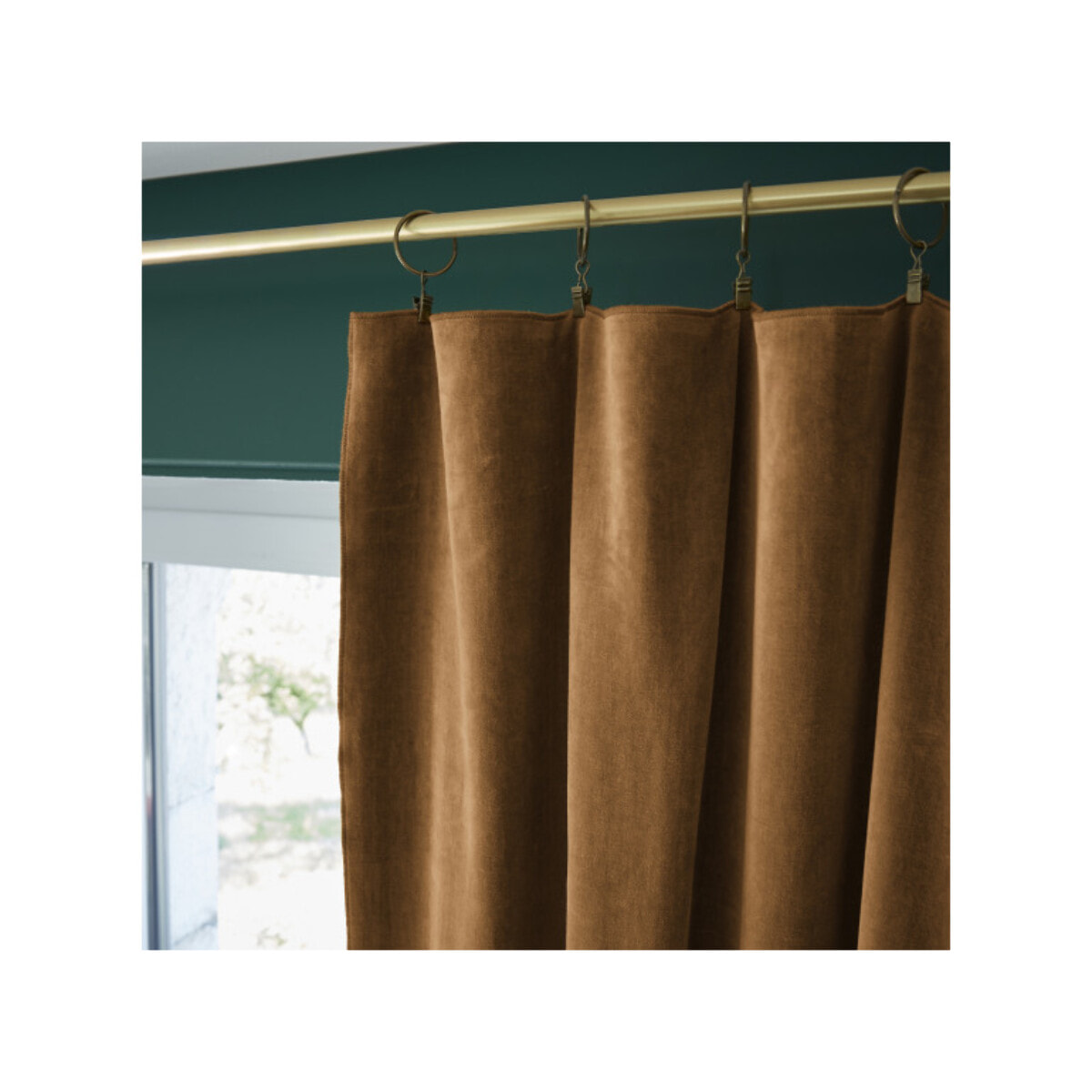 Rideau ajustable 140 x 270 cm en velours de coton - CESAR