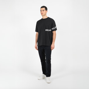 T-shirt jersey cotone organico con stampa oversize fit