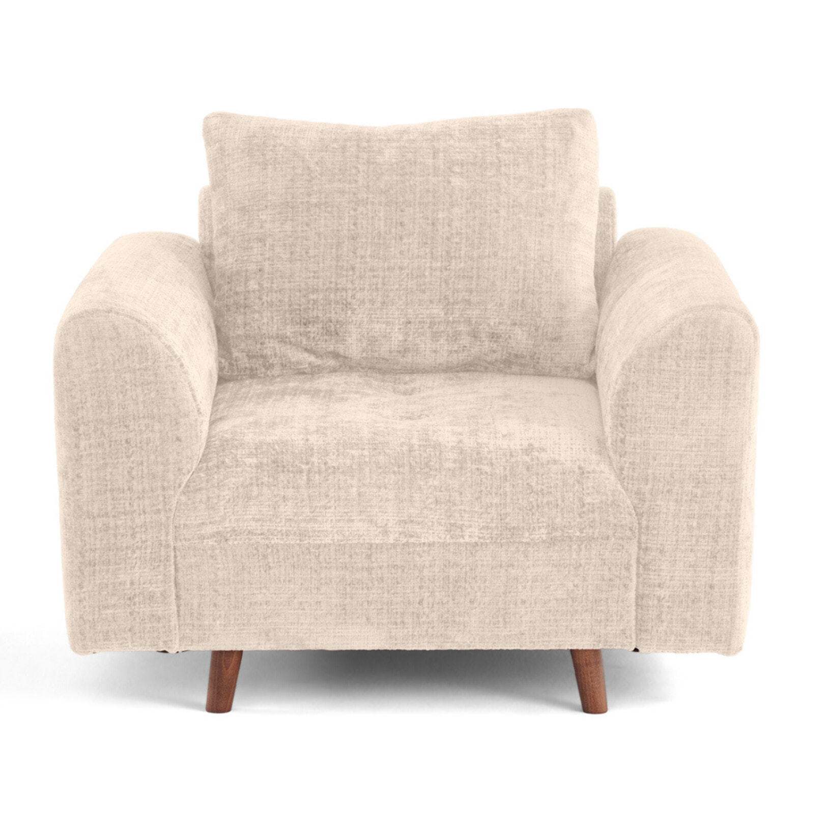 Rune - fauteuil en velours texturé - Beige