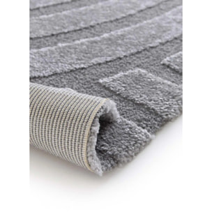 SNOWY Alfombra con relieve de estilo escandinavo en gris, varias medidas disponibles.