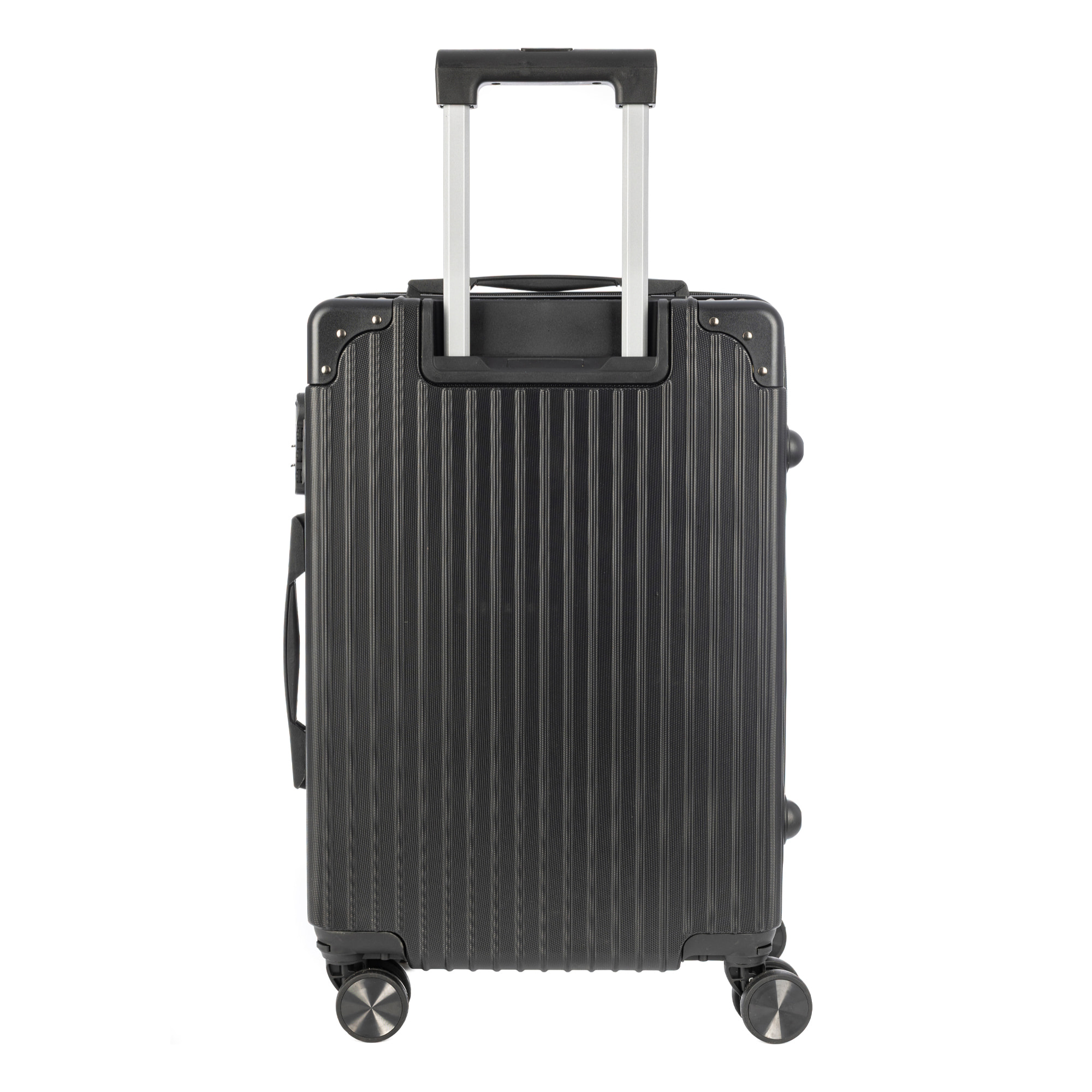 DAM Valigia grande volume trolley rigida ultraleggera, in ABS ad alta resistenza con angoli rinforzati. Chiusura numerica e 4 ruote doppie estraibili e girevoli a 360°. 52x31x78 Cm. Colore: Nero