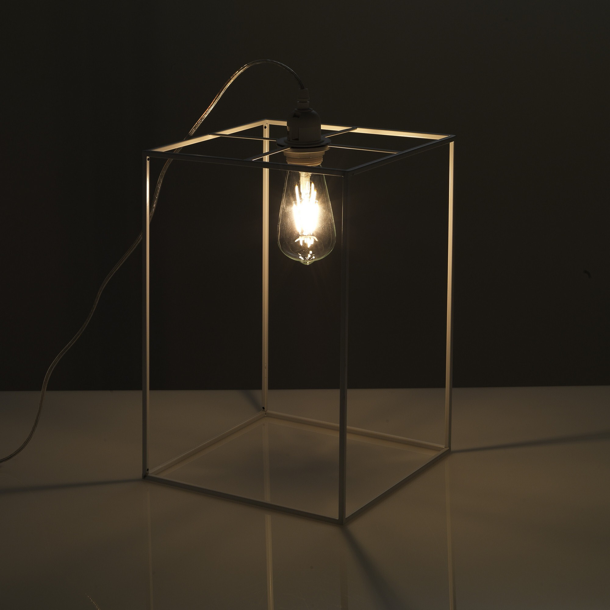 Lampe à poser Tomasucci STICK WHITE BIG, métal blanc