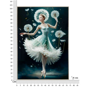 DIPINTO SU TELA LACCATO DANCING C/CORNICE -B- CM 72X4X102