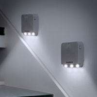 Pacchetto di 2 LED con sensore di movimento - bianco - 6,7x2,6x6,3 cm