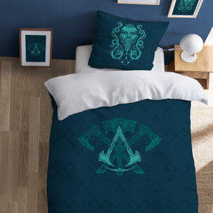 Parure de lit imprimée 100% coton, ASSASSIN'S CREED VALHALLA