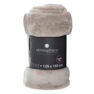 Plaid "Ollis" flanelle beige 125x150cm