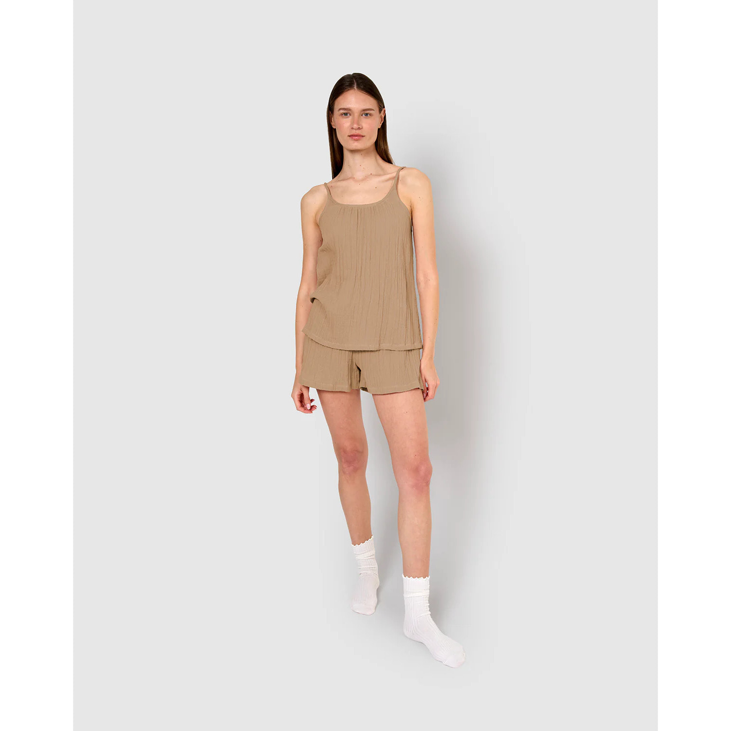 Pijama corto muselina tirante cuerda
