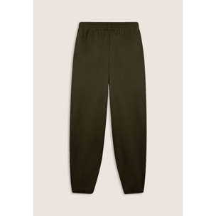 Pantaloni in felpa con stampa Flow e fondo raccolto