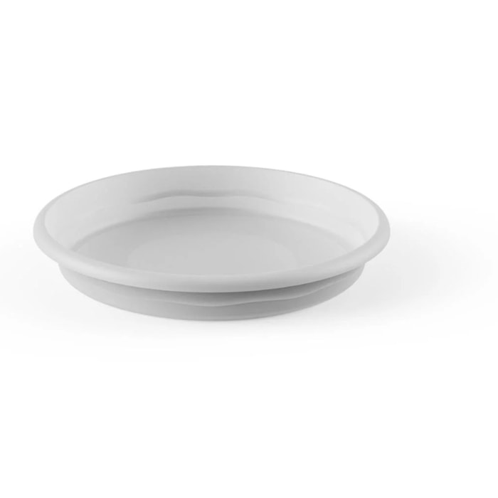 Plato maceta terra color blanco D 18 x 2,6