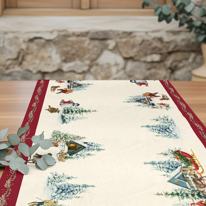 Chemin de table Christmas Landscape