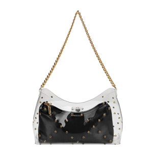 Mini bag nera in pvc