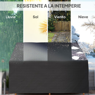 Funda para Banco de Jardín 2 Plazas, Funda Sofá Exterior Impermeable, Tela Oxford 600D con Recubrimiento, 140x84x56/94 cm para Patio, Terraza, Negro