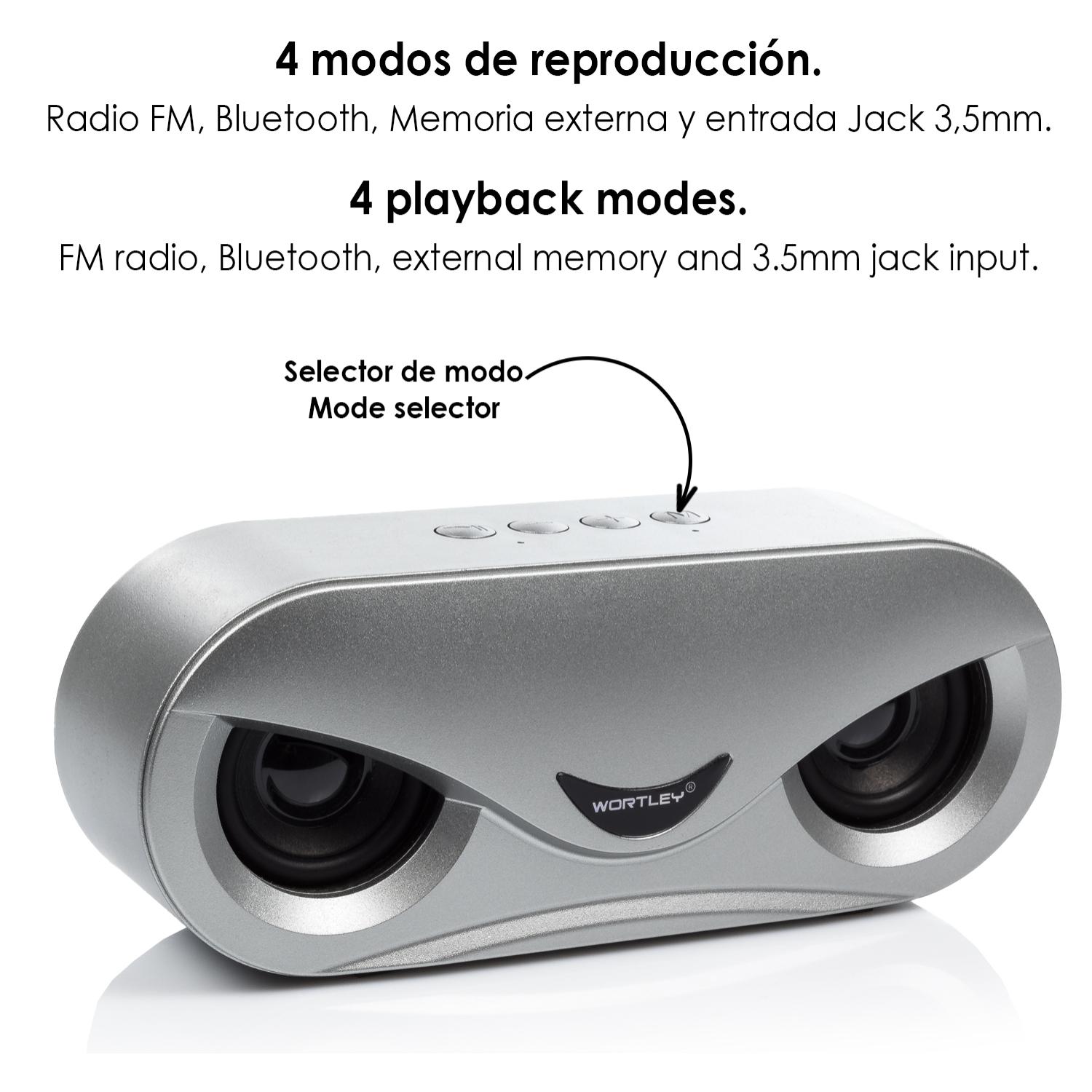 Altavoz M6 Bluetooth 5.0. Entrada USB, tarjeta micro SD y jack 3.5.