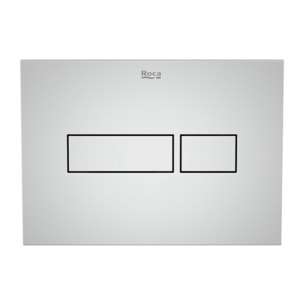 Plaque de commande double touche en plastique, chrome brillant (A890220201)