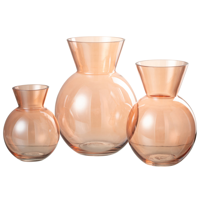 J-Line Vase Lucy Verre Orange Large