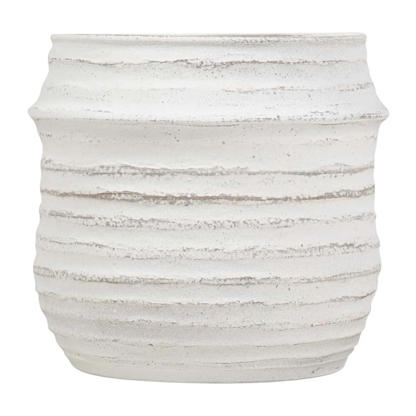 Macetero Ceramica Blanco 28x28x23 Cm