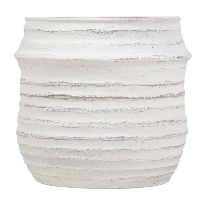 Macetero Ceramica Blanco 28x28x23 Cm