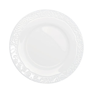 6 platos llanos blancos de ópalo 25 cm Danbury - Luminarc