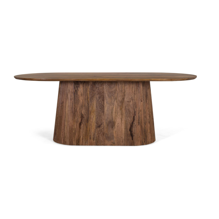 Mesas de Comedor de Madera de Mango 210 Cm Estilo Rústico Moderno