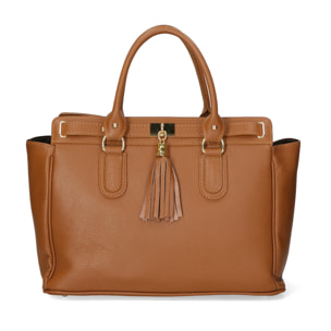 Borsa a mano da Donna Elena in Vera Pelle Made in Italy 28x37x18 cm