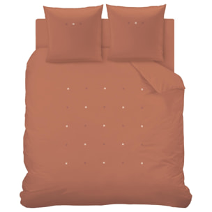 Housse de couette brodée en percale de coton BIO, DRAGEES DELICES