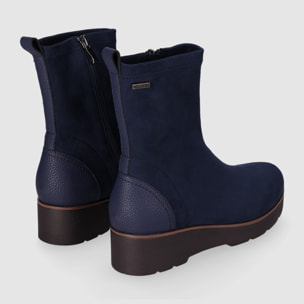 Botines de Tejido - Marino - Tacón: 5 cm
