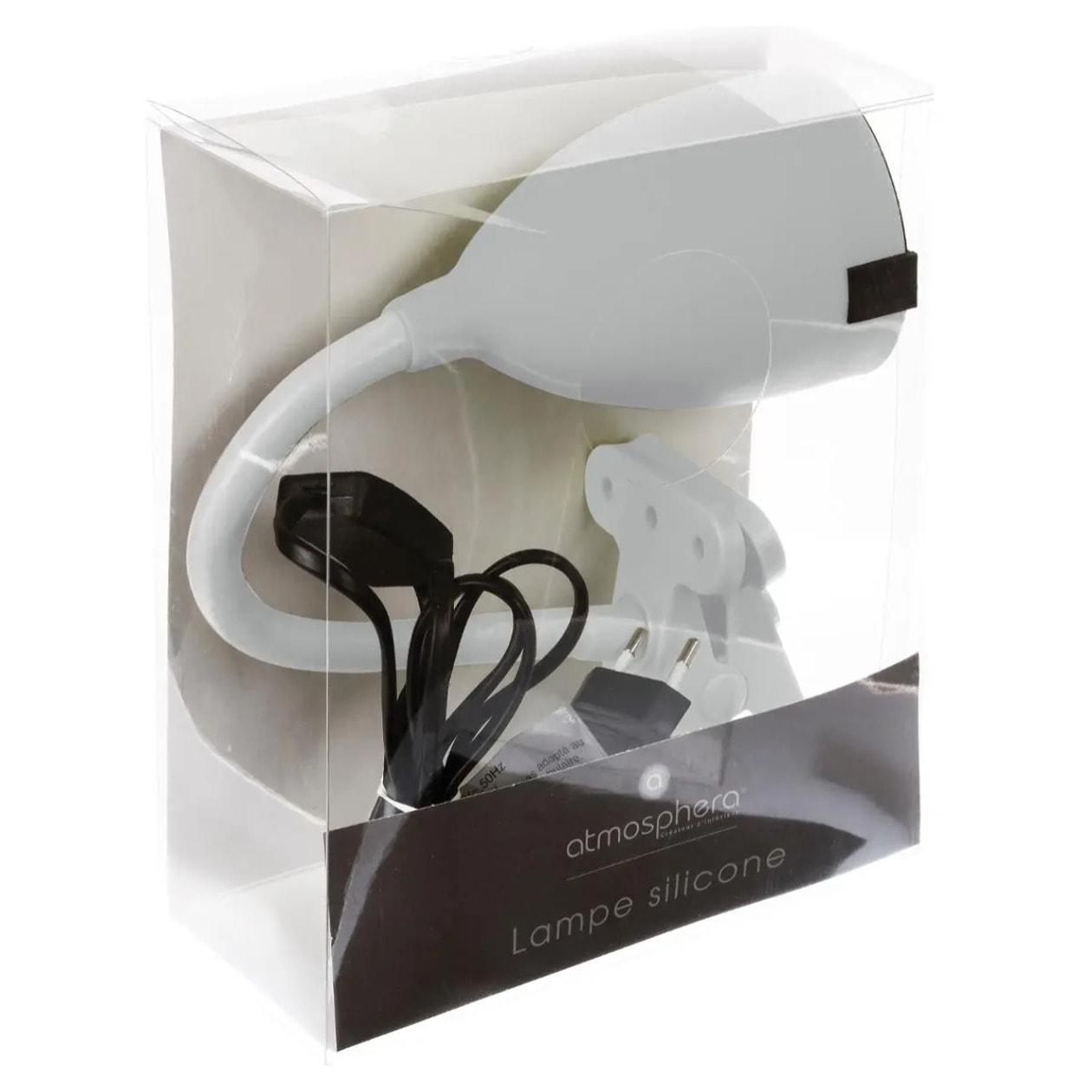 Lampe pince "Sily" grise - sillicone H43 cm