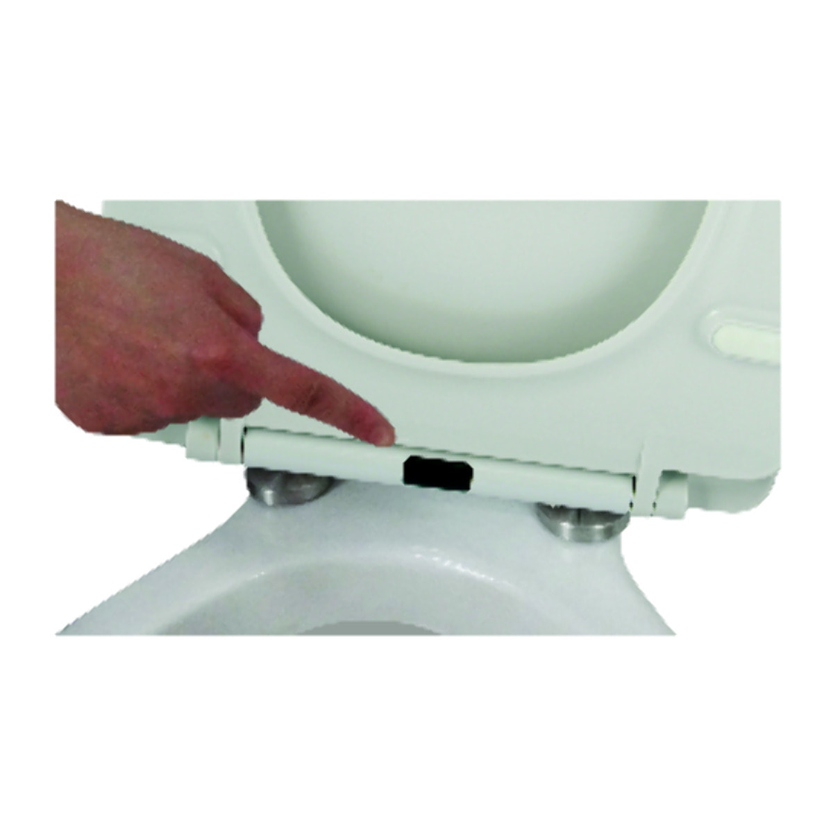 Abattant wc Thermo-dur SLIM Blanc - Charnières Inox MSV
