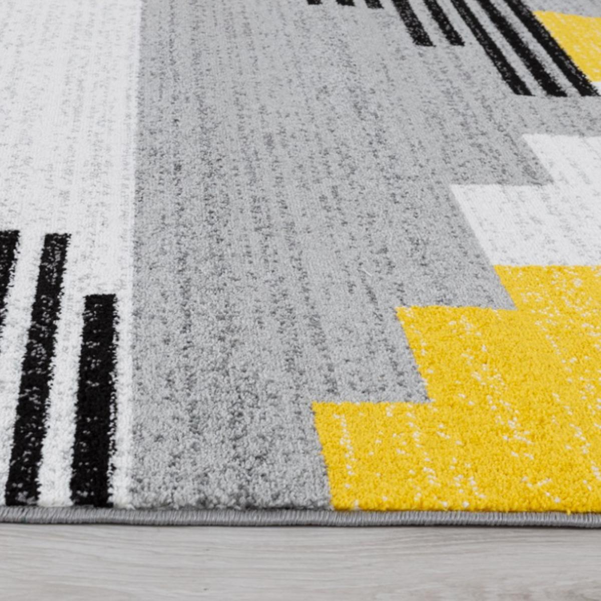 Tapis salon et chambre tissé motif géométrique FALE