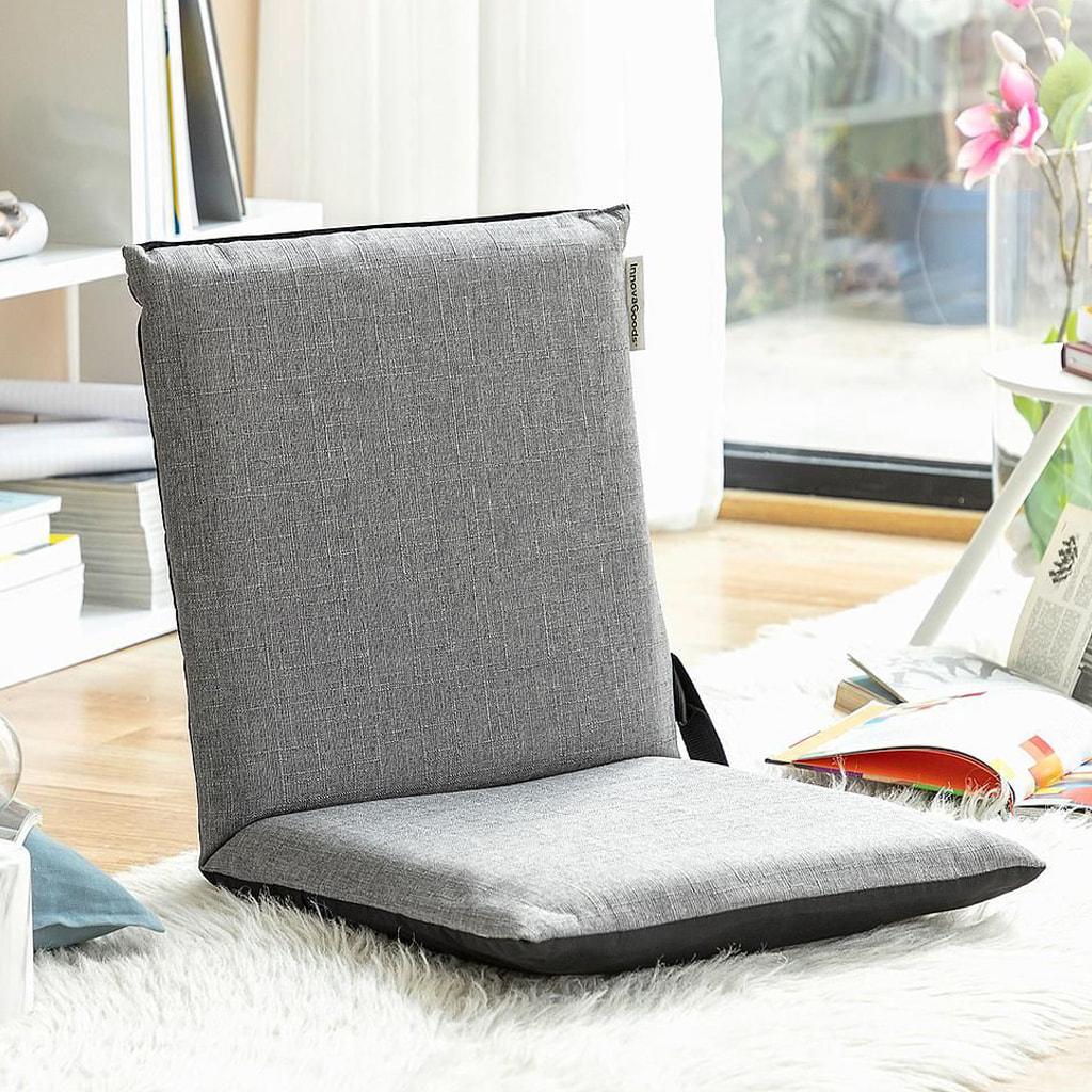 Sedia da pavimento reclinabile Sitinel - grigio - 40x6x82 cm