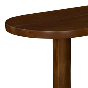 Console ovale bois d'acacia 2 niveaux SANA