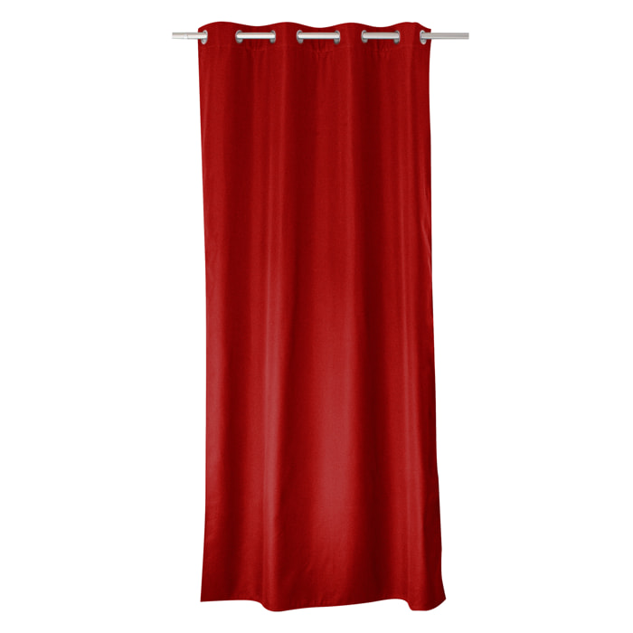 Rideau thermique en microfibre doublée - Rouge