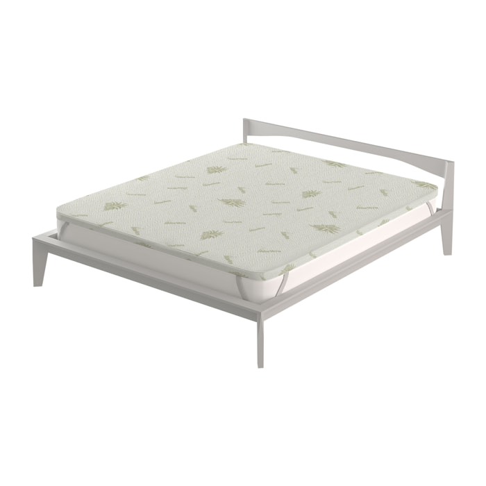 TOPPER MEMORY CON FODERA ALOE
