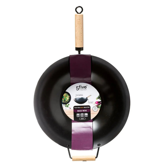 Wok en acier 35 cm