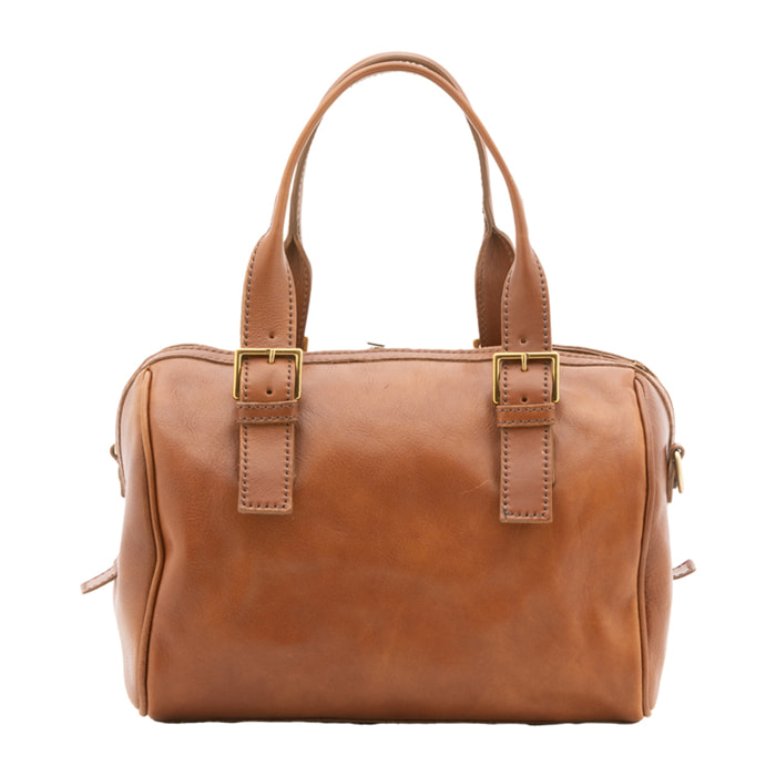 Borsa a bauletto  unisex In Vera pelle Made in Italy 29x27x13 cm