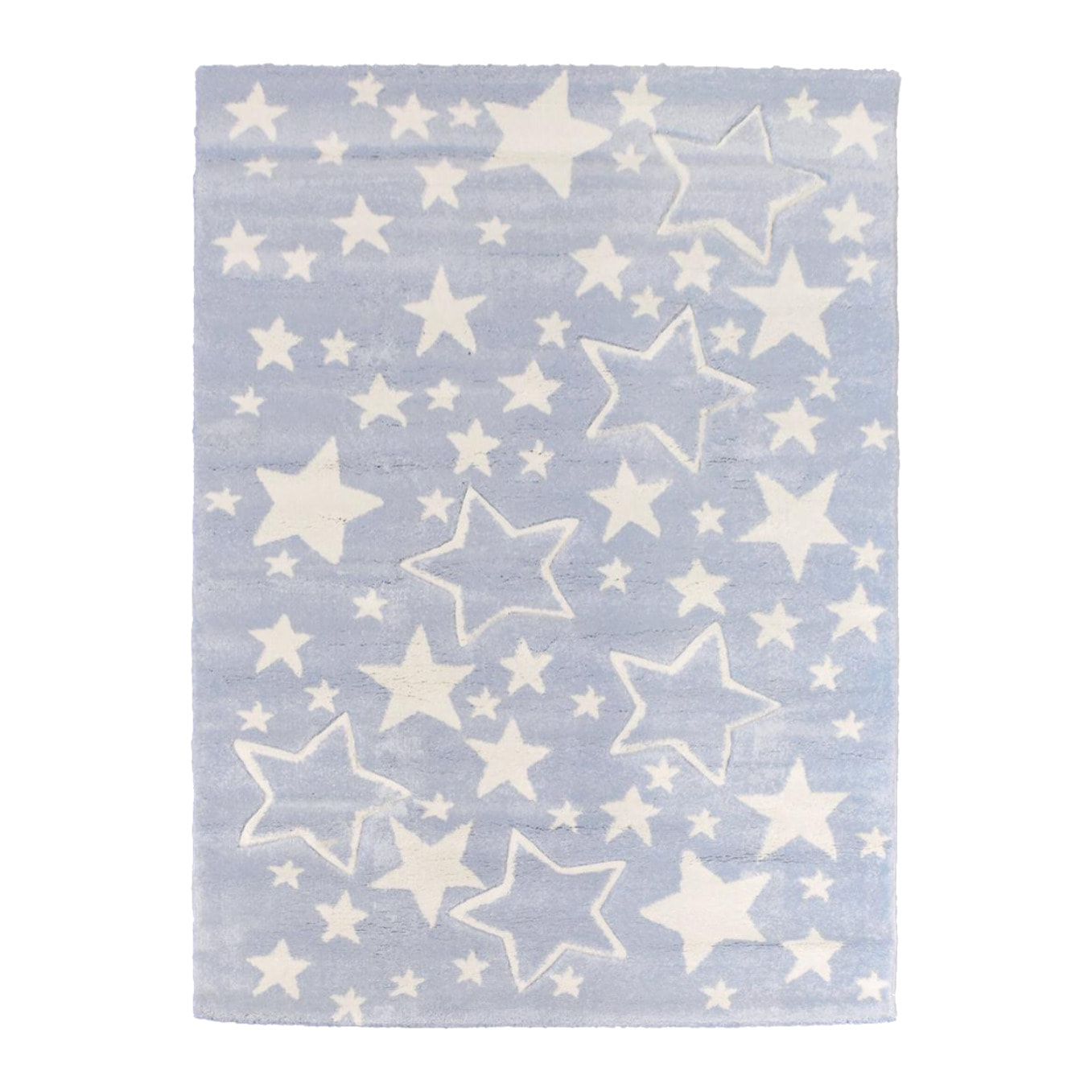 tapis chambre 120x170 tissé bleu et blanc rectangle motif enfant AMIL 9