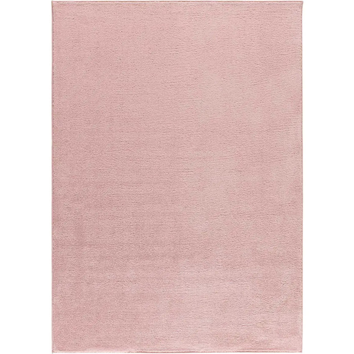 CORALINE Alfombra lisa lavable color rosa, varias medidas disponibles.