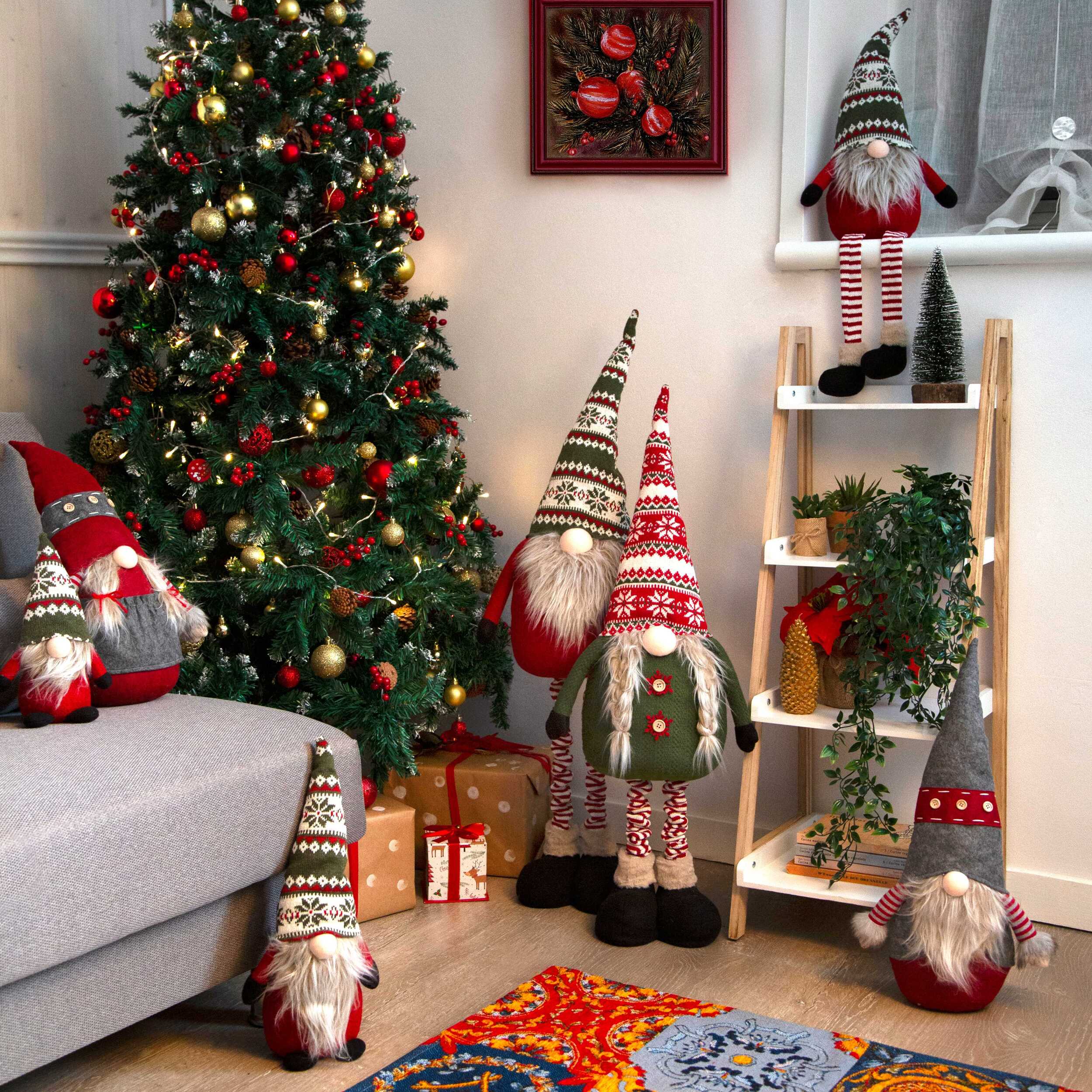 Gnome avec barbe et longues jambes Excelsa – Gnomo, Polyester multicolore