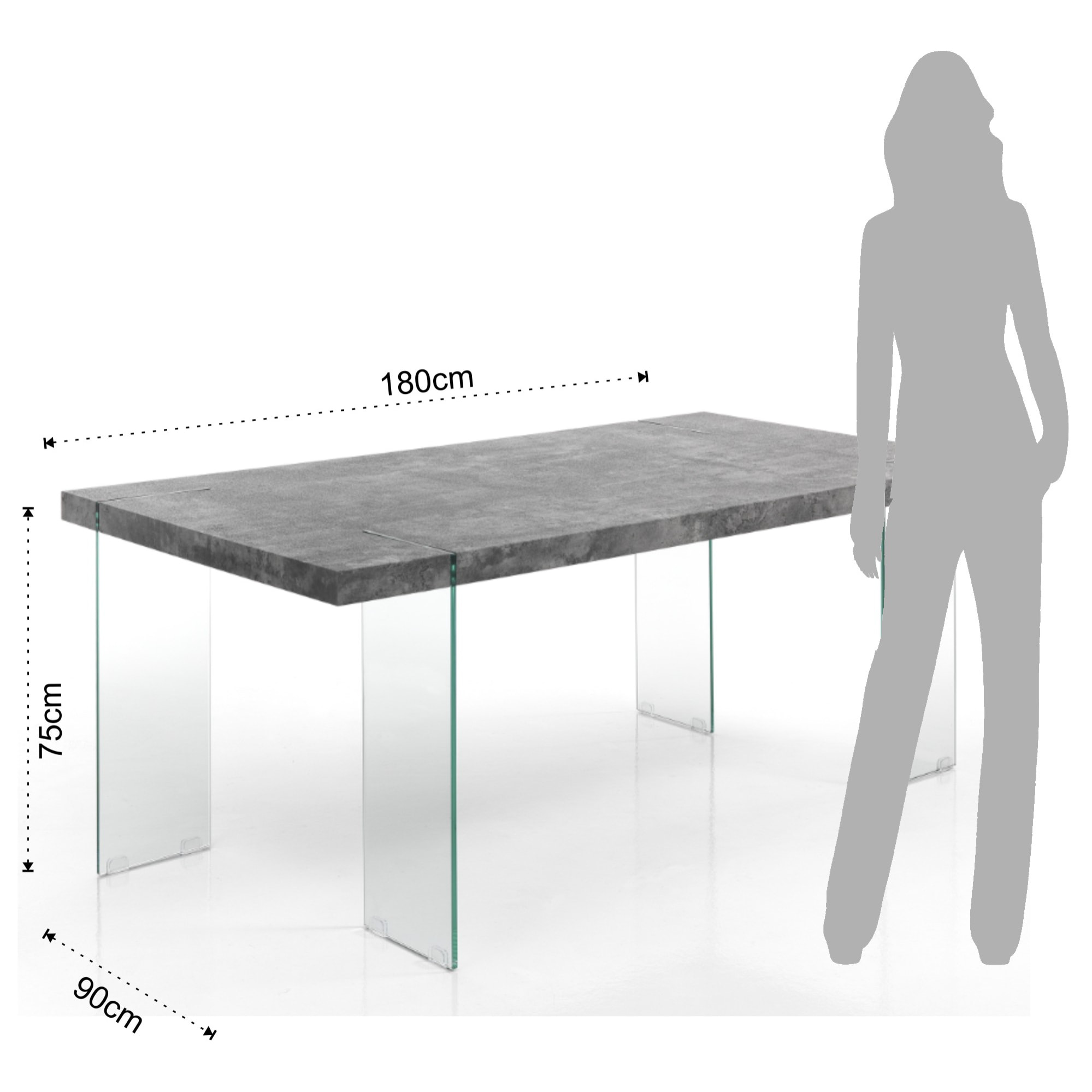 Tomasucci Table WAVER CEMENT Multicolore