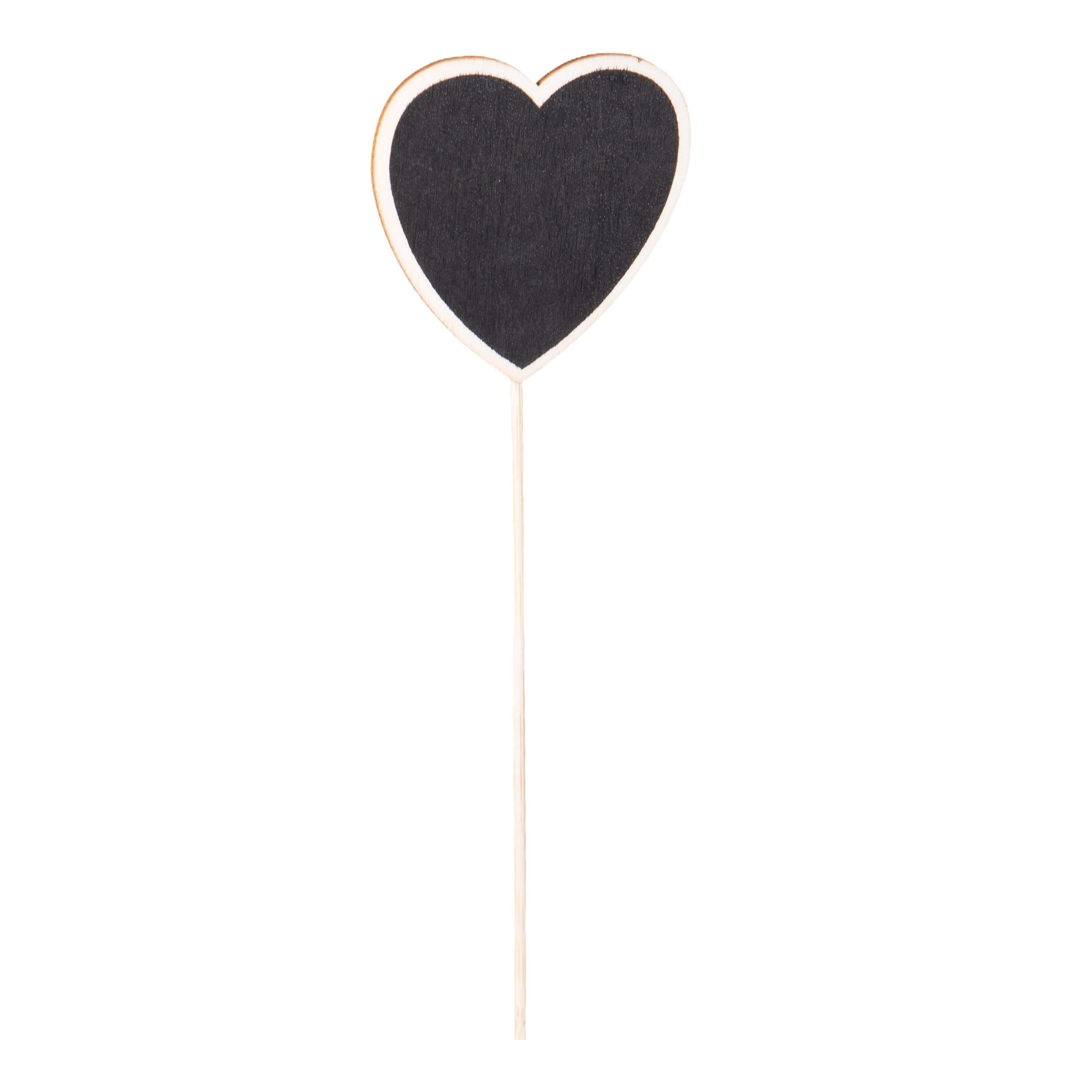 Pick Con Cuore Lavagna Confezione Da 12 Pz - Pezzi 4 - 6,5X30X6,5cm - Colore nero - Bianchi Dino -